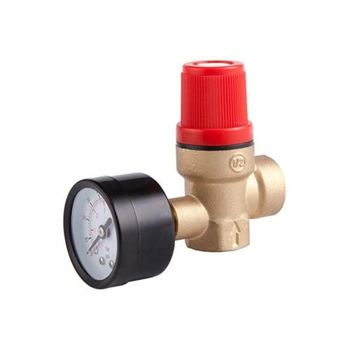 Brass Bolier Safety Relief Valve with Pressure Gauge