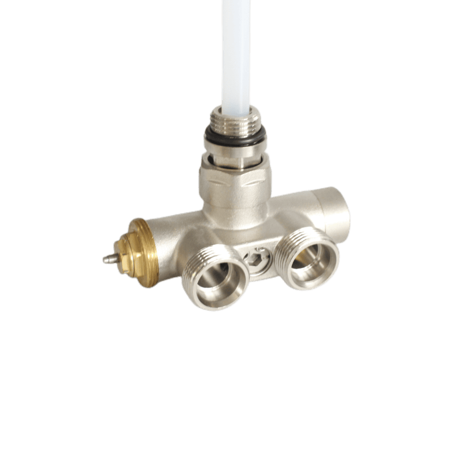 Temperature control valve head for thermostat