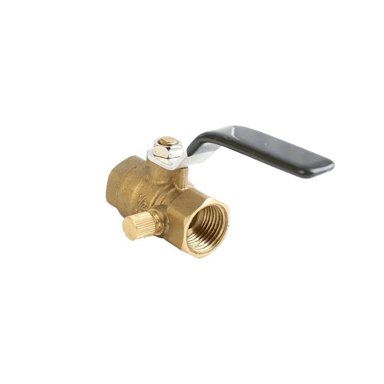 Brass water ball valve with outlet