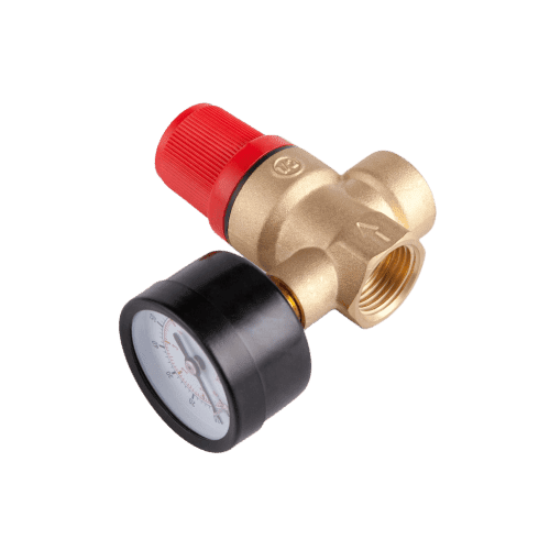 safety valve with pressure gauge