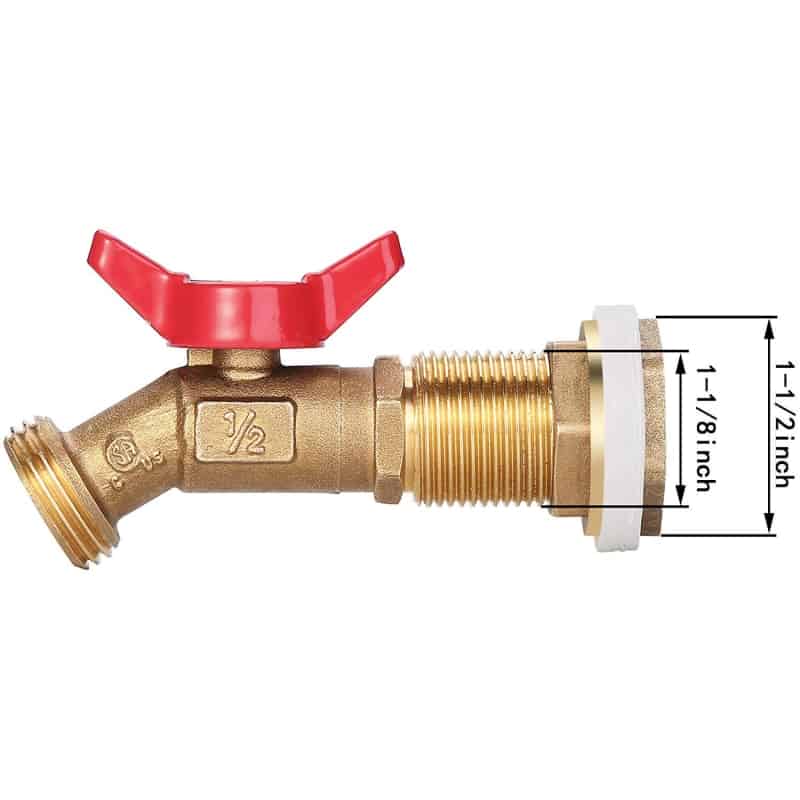 Brass Water Quarter Turn Tap with Union 0513b
