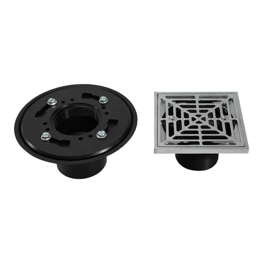 adjustable pvc shower drain with chrome plated parts 0899c