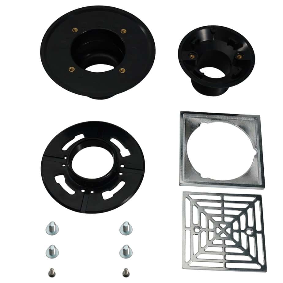 adjustable pvc shower drain with chrome plated spare parts 0899d