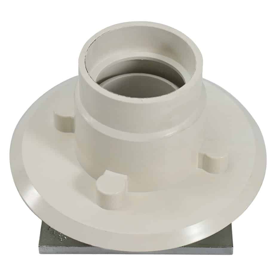 adjustable white pvc shower drain with chrome plated finish 0899g