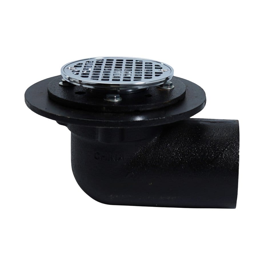 black cast iron adjustable shower floor drain round 0962b