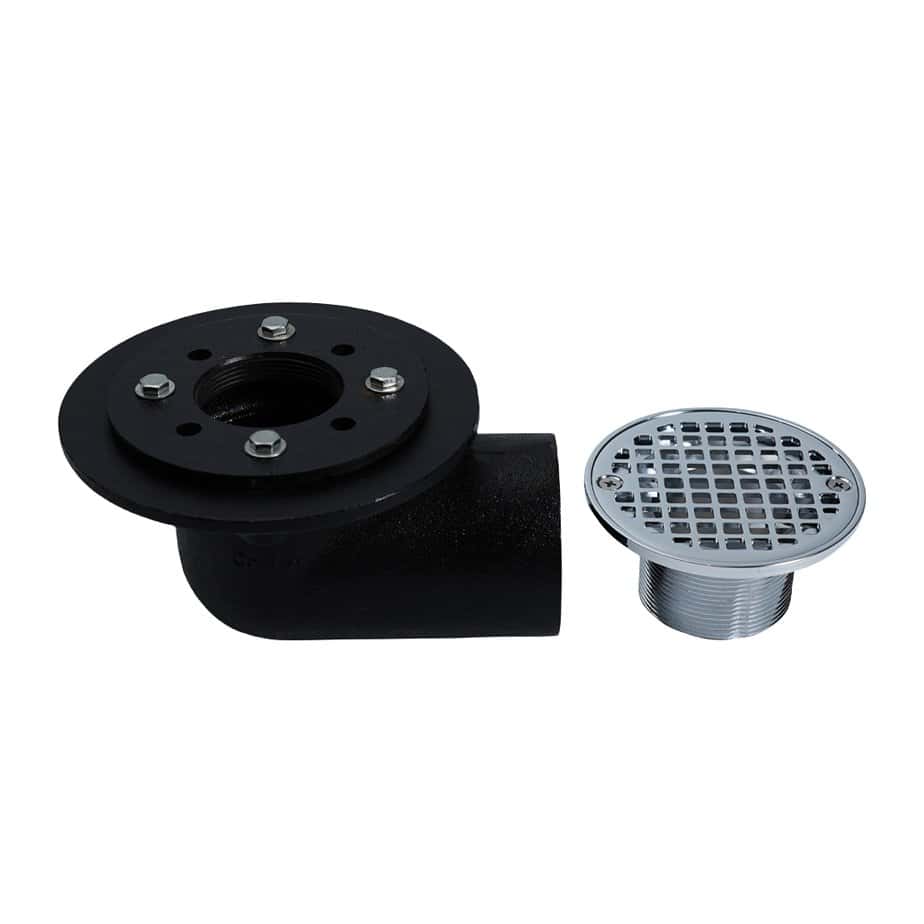black cast iron adjustable shower floor drain round spare parts 0962