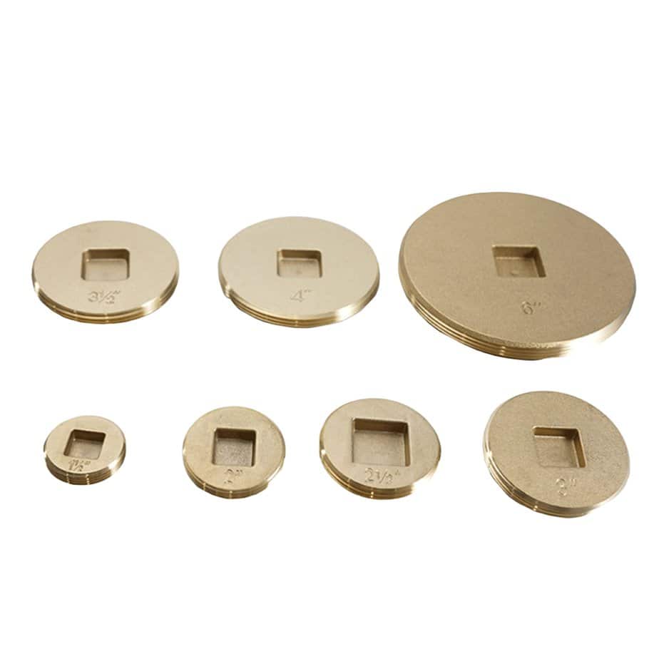down square head female brass countersunk cleanout plugs 0883c