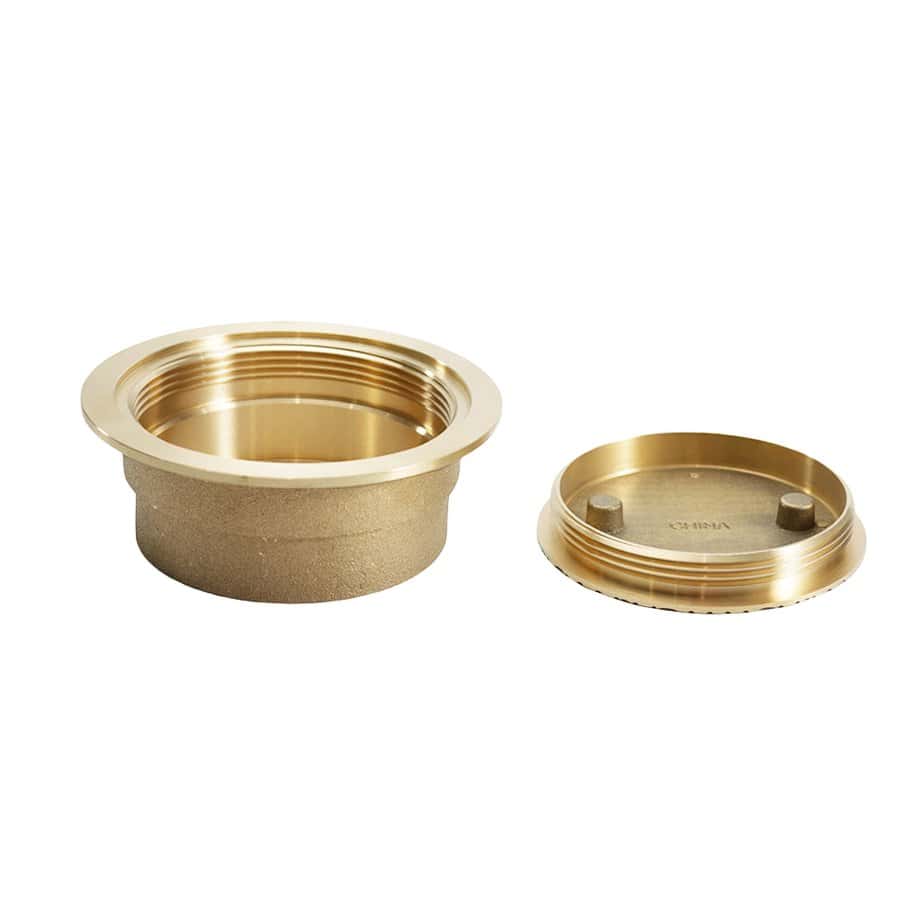 round brass deck plug shower drain round 0972d