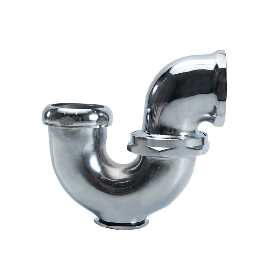 solid cast brass l.a traps with cleanout tubular chrome plated 0895b